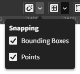 Snapping options popover menu